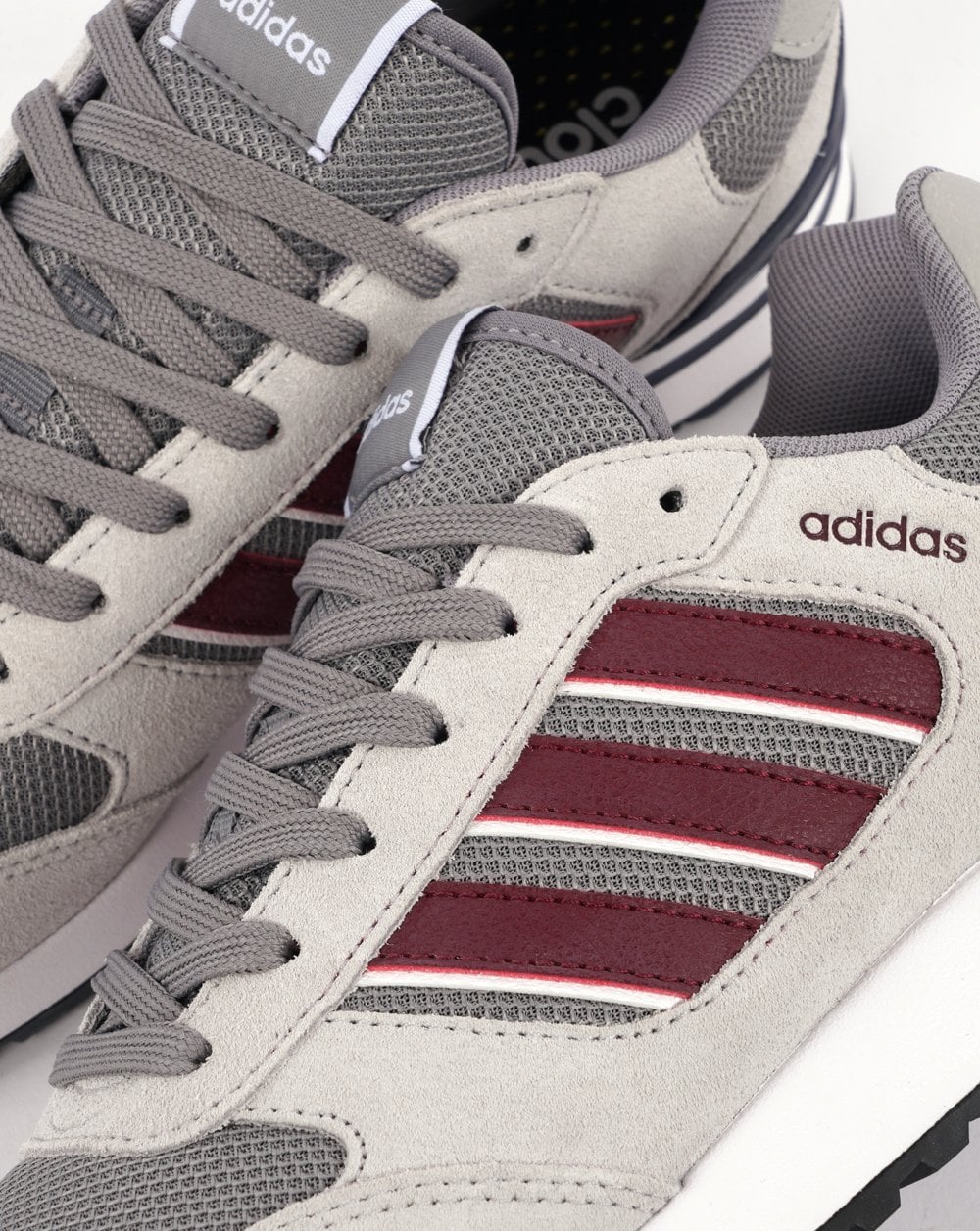 Adidas Run 80s Sneaker Grau/Schattenrot/Marineblau