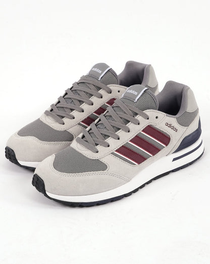 Adidas Run 80s Sneaker Grau/Schattenrot/Marineblau