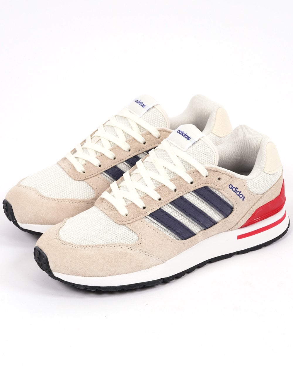 Adidas Run 80s Trainers Wonder White/Navy/Red