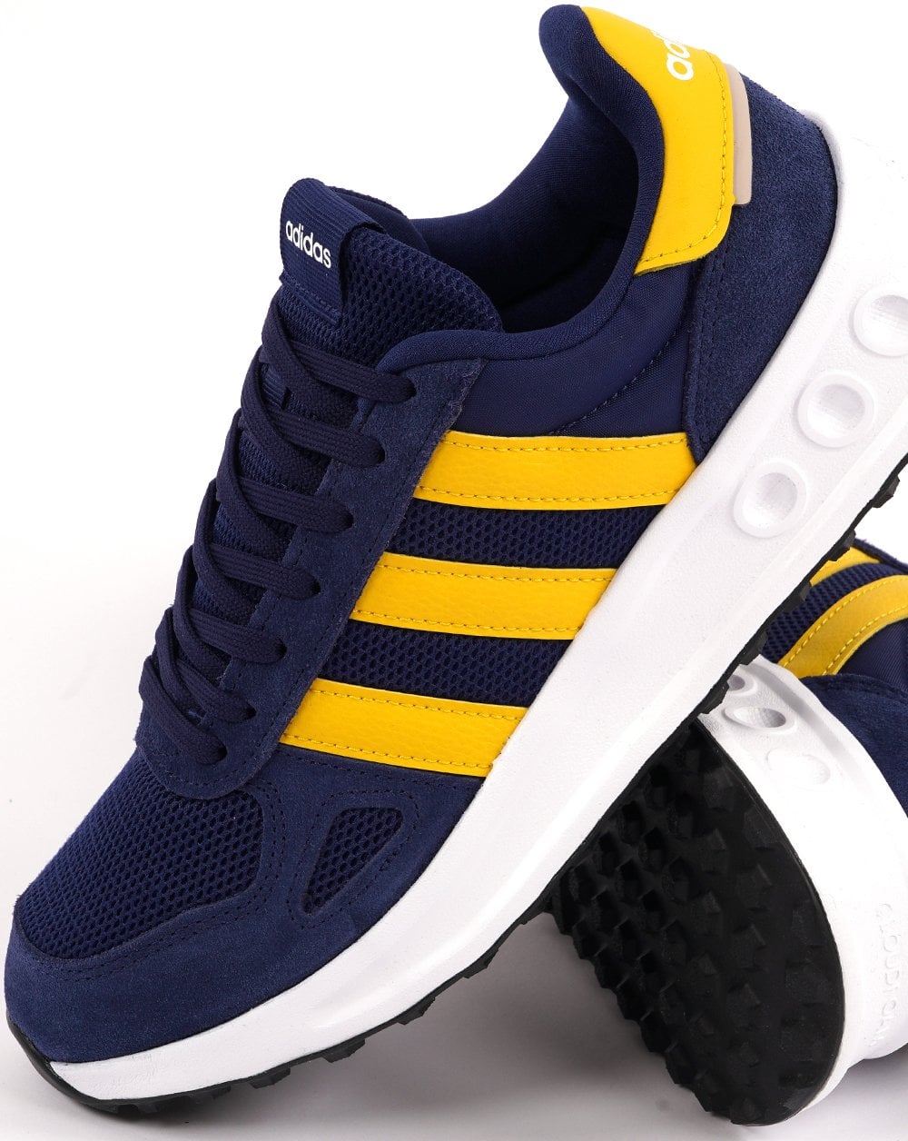 Adidas Run 84 Trainers Navy Yellow