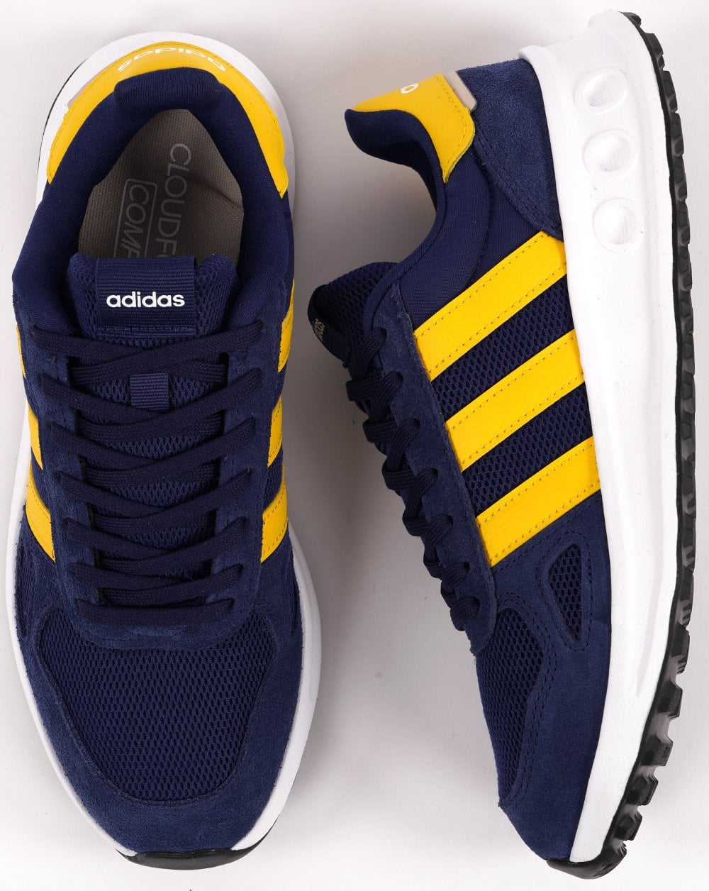 Adidas Run 84 Trainers Navy Yellow