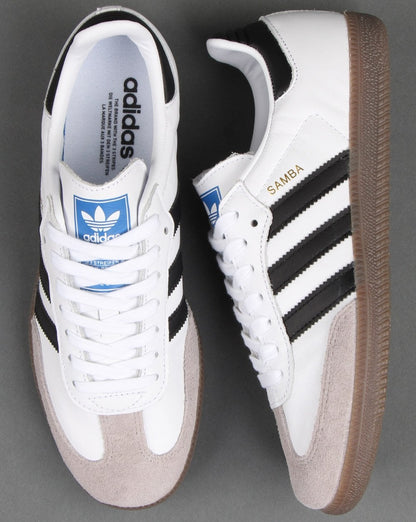 Adidas Samba OG Trainer Weiß/Schwarzes Gummi