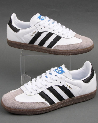 Adidas Samba OG Trainer Weiß/Schwarzes Gummi
