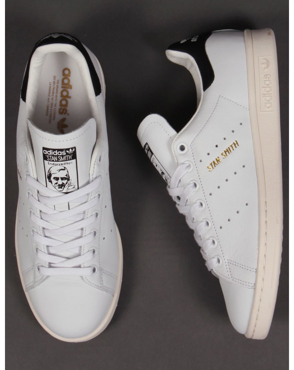 Adidas Stan Smith Sneakers Weiß/Schwarz/Gold