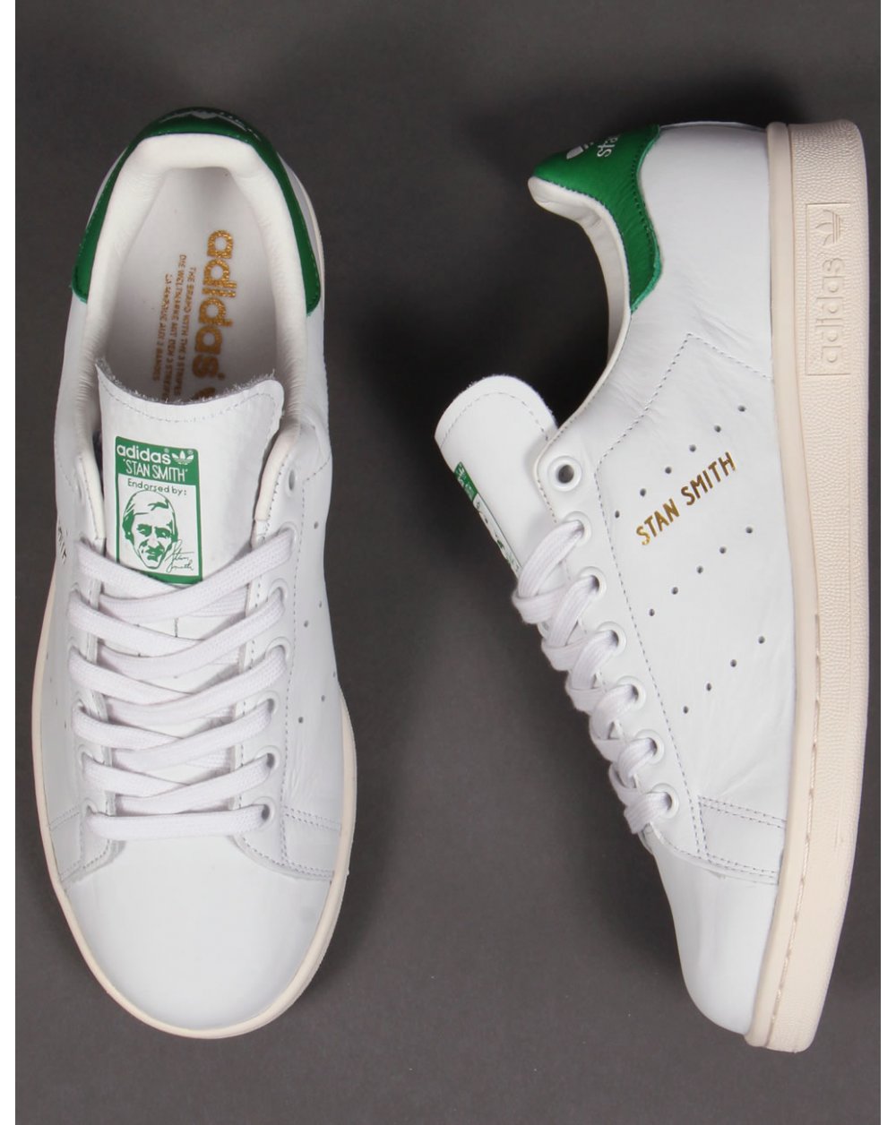 Adidas Stan Smith Trainers White/green/gold