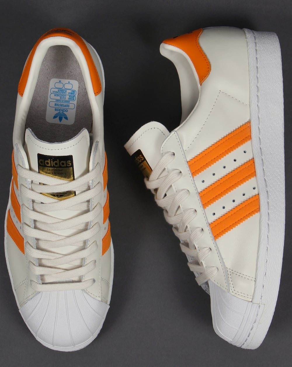 Adidas Superstar 80s Sneaker Off-White/Orange