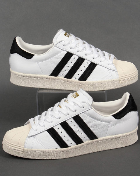 Adidas Superstar 80s Trainers White/Black/Gold