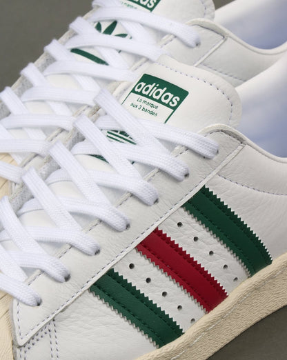 Adidas Superstar 80s Sneakers Weiß/Grün/Rubinrot