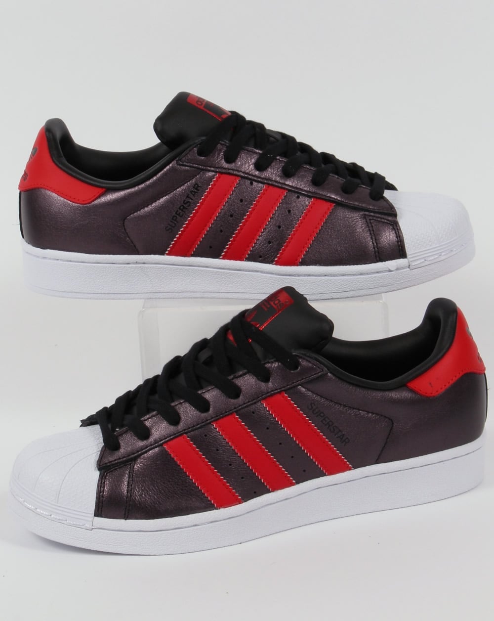 Adidas Superstar Trainers Black/Red