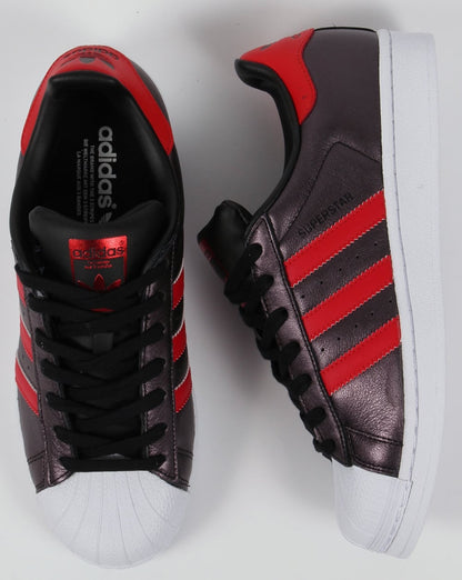 Adidas Superstar Sneaker Schwarz/Rot