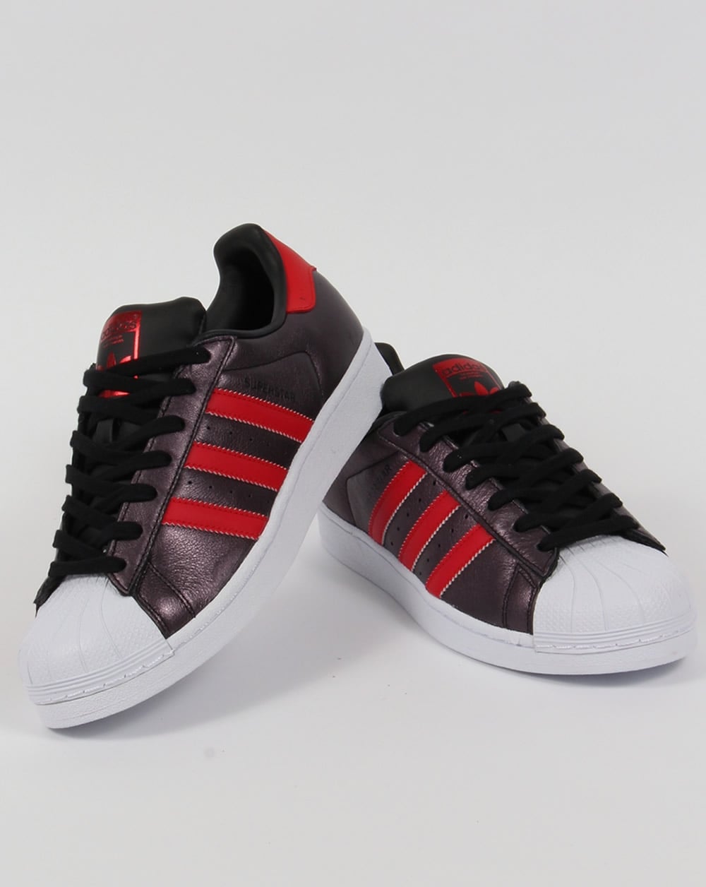 Adidas Superstar Trainers Black/Red