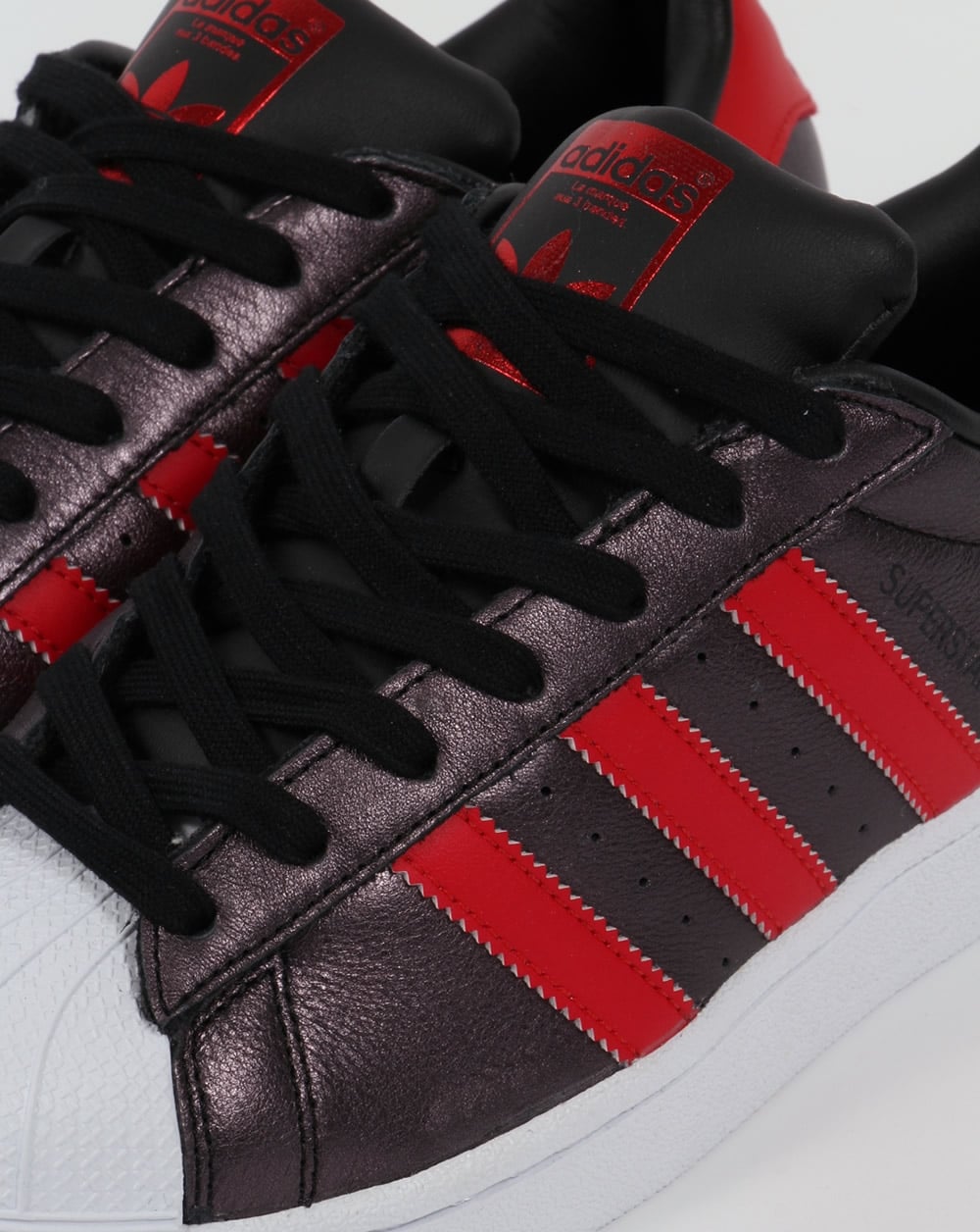Adidas Superstar Trainers Black/Red