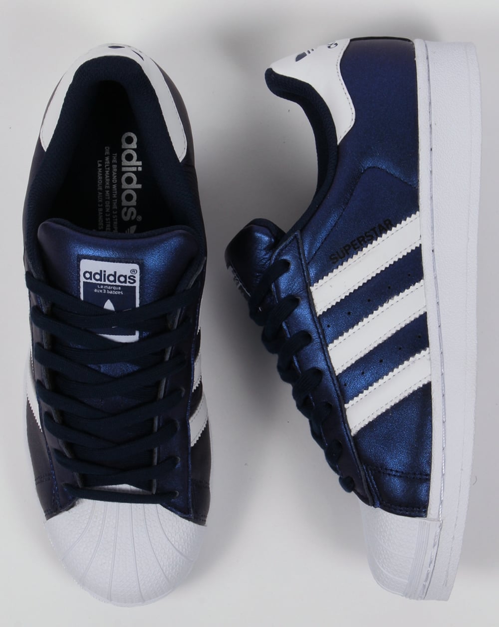 Adidas Superstar Trainers Bold Blue/White