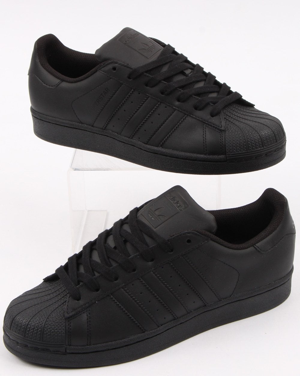 Adidas Superstar Sneakers Dreifach Schwarz