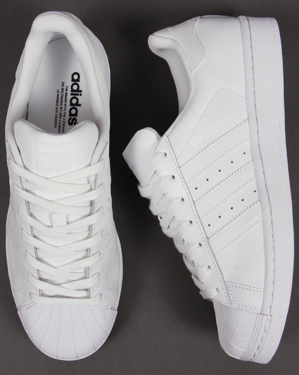Adidas Superstar Trainers Triple White