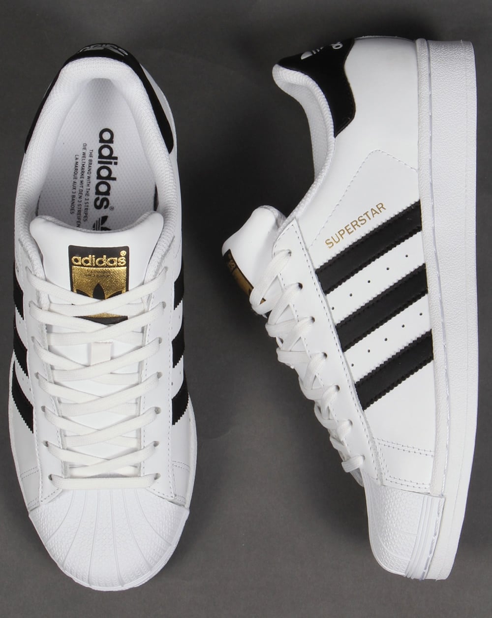 Adidas Superstar Trainers White/Black