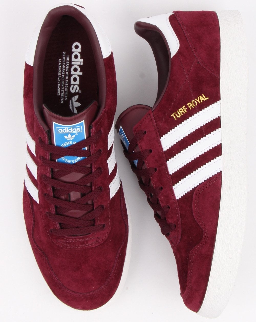 Adidas Turf Royal Sneakers Dunkelburgunder/Weiß