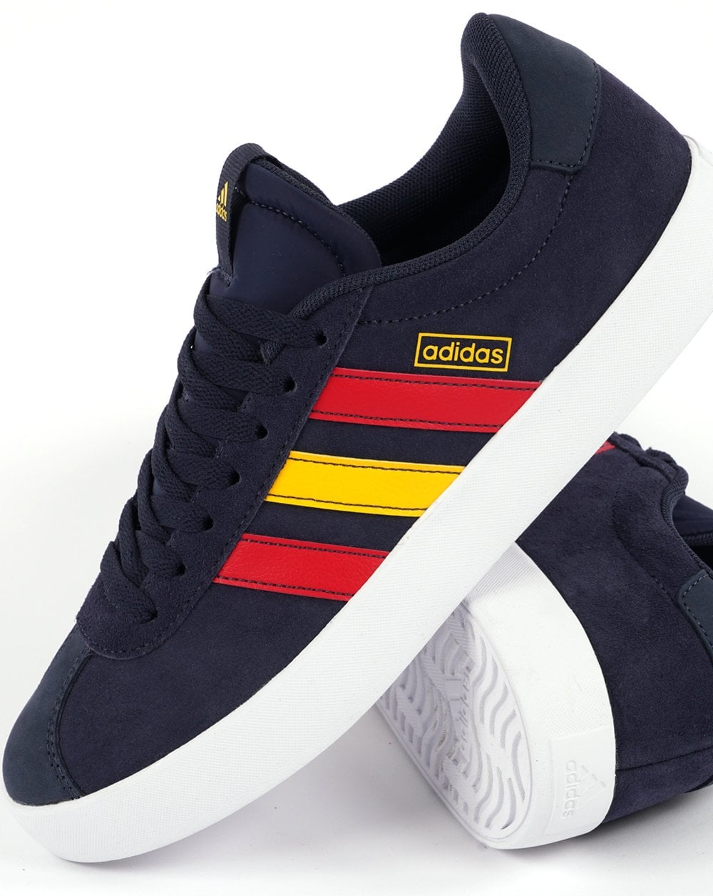 Adidas VL Court 3.0 Sneaker Marineblau Rot Gold