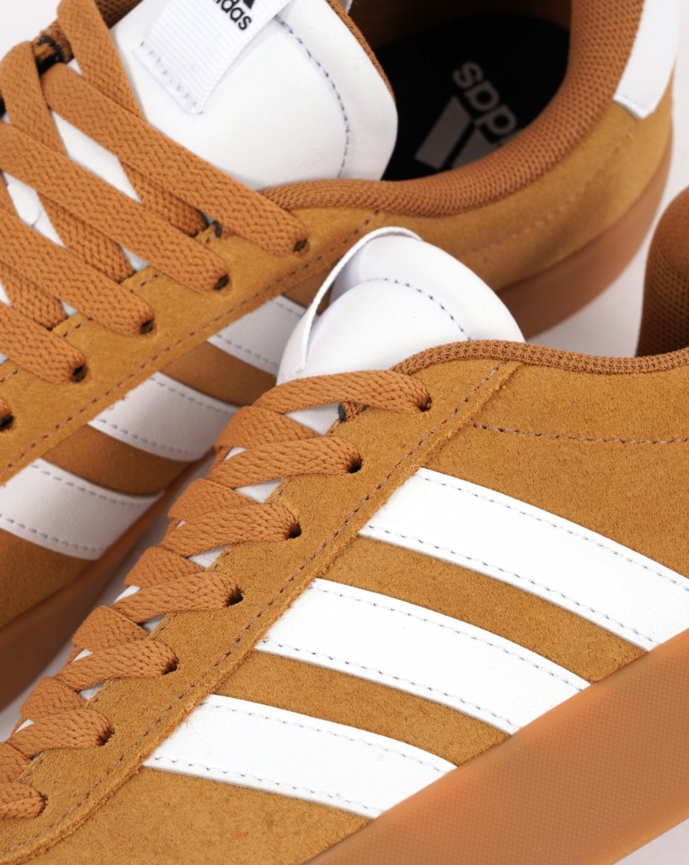 Adidas VL Court Trainers Mesa Tan White with Gum