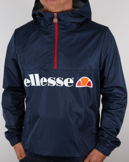 Ellesse – Kapuzenjacke mit 1/2-Reißverschluss, Marineblau