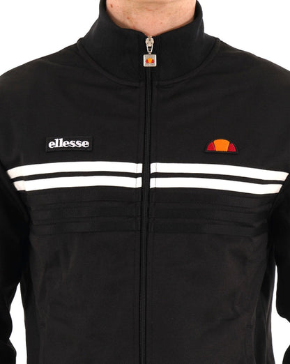 Ellesse 5-Streifen-Trainingsjacke Schwarz Weiß