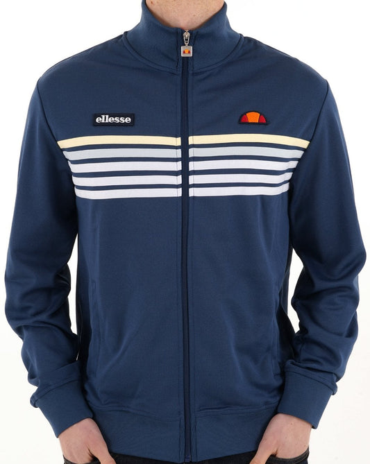 Ellesse Ellesse 5-Streifen-Trainingsjacke Dunkelblau/Weiß