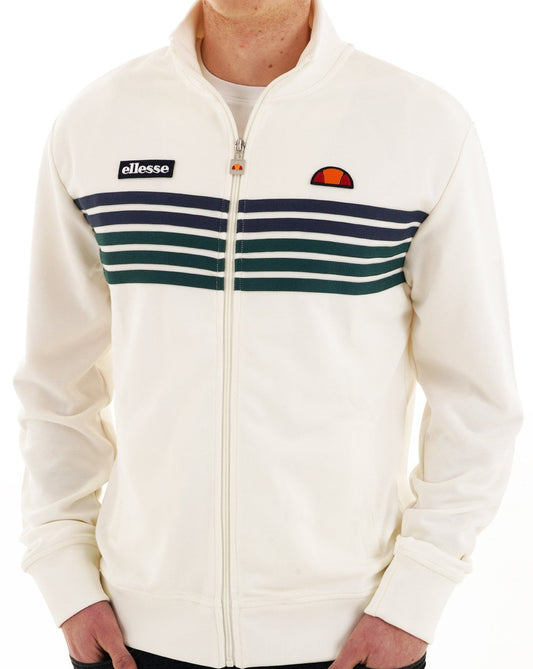 Ellesse Ellesse 5-Streifen-Trainingsverdeck, Off-White/Dunkelgrün