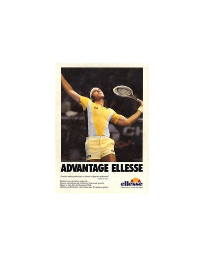 Ellesse 80s Tennisshorts Gelb/Weiß