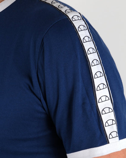 Ellesse – Agosti Ringer-T-Shirt in Blau
