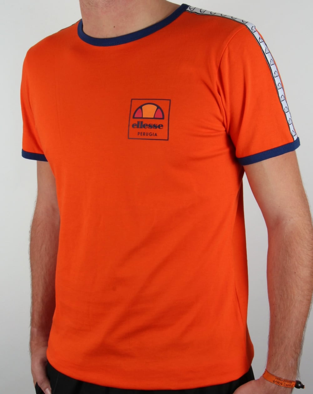 Ellesse Agosti Ringer T-Shirt Rot Orange
