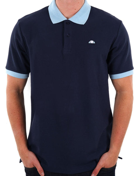 Ellesse Agoza Polo Shirt Navy/Light Blue