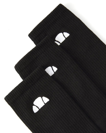 Ellesse Alacre Crew Socken, 3er-Pack, Schwarz