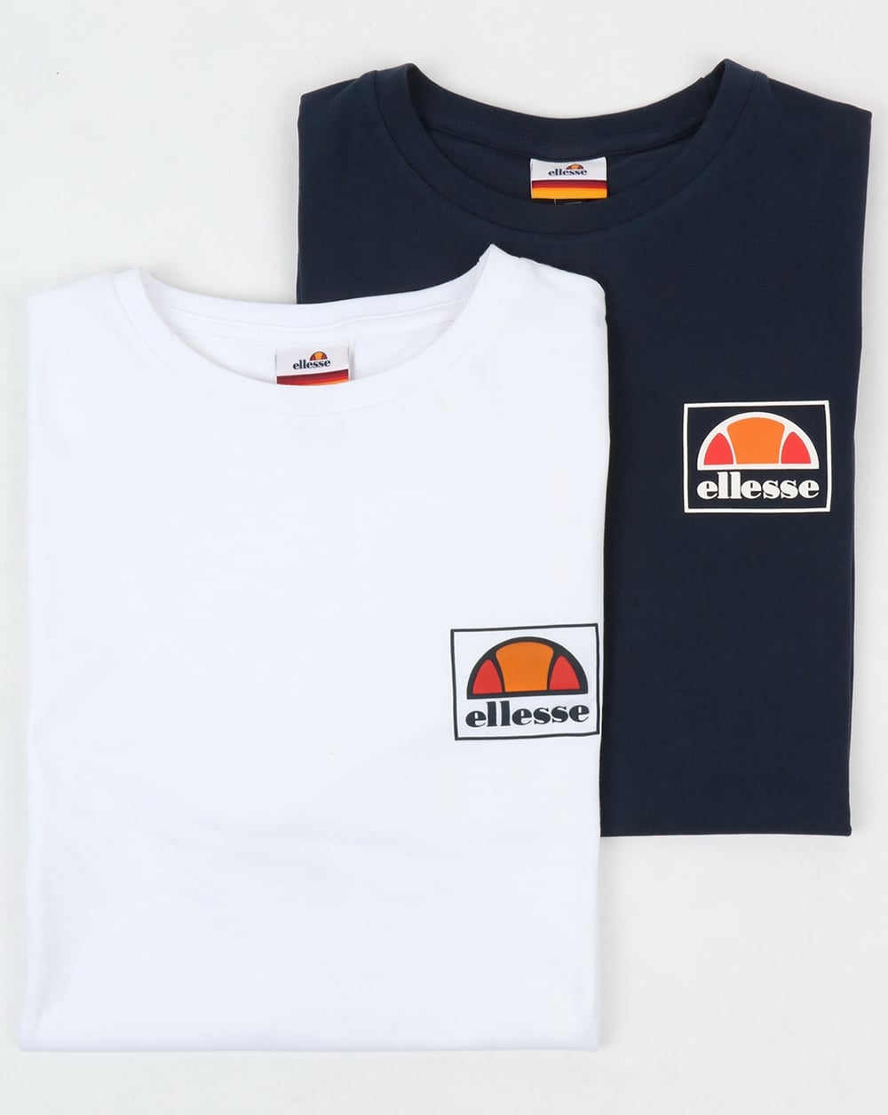 Ellesse Alfio T Shirt Twin Pack Navy/white