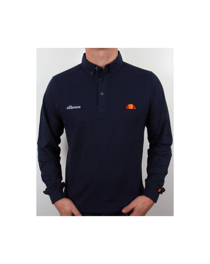 Ellesse Baresi Langarm-Poloshirt Marineblau