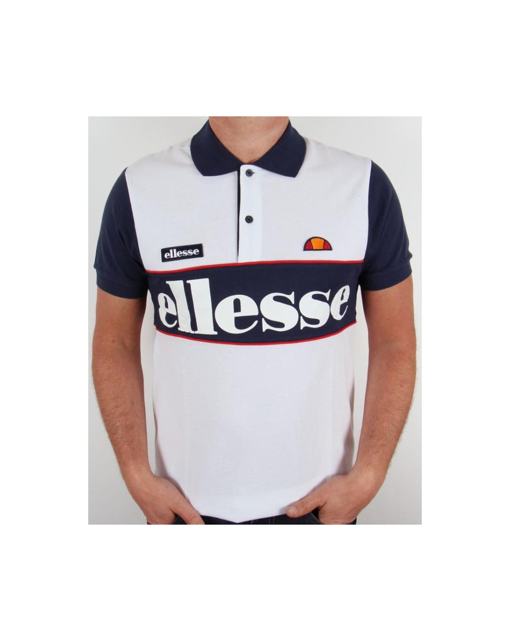 Ellesse Bartolami Poloshirt Weiß/Marineblau