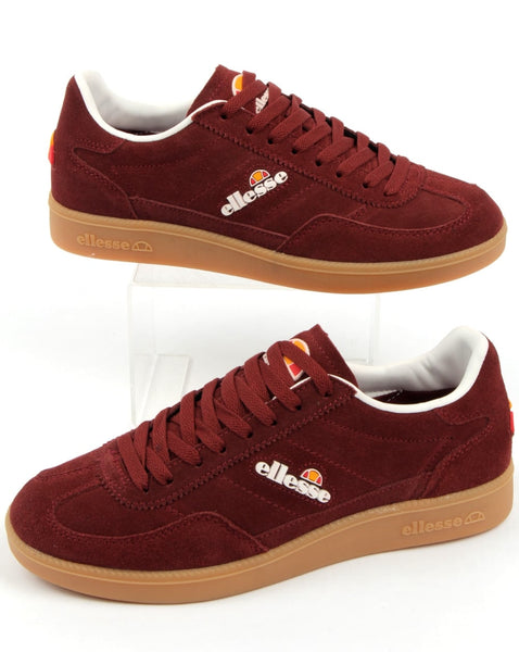 Ellesse Calcio Trainers Burgundy/gum