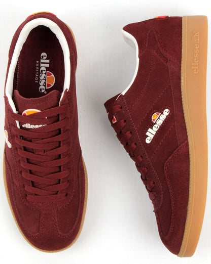 Ellesse Calcio Trainers Burgund/Gummi