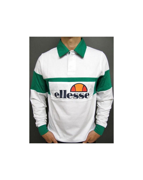 Ellesse Campari 80s Rugby Shirt White/Green