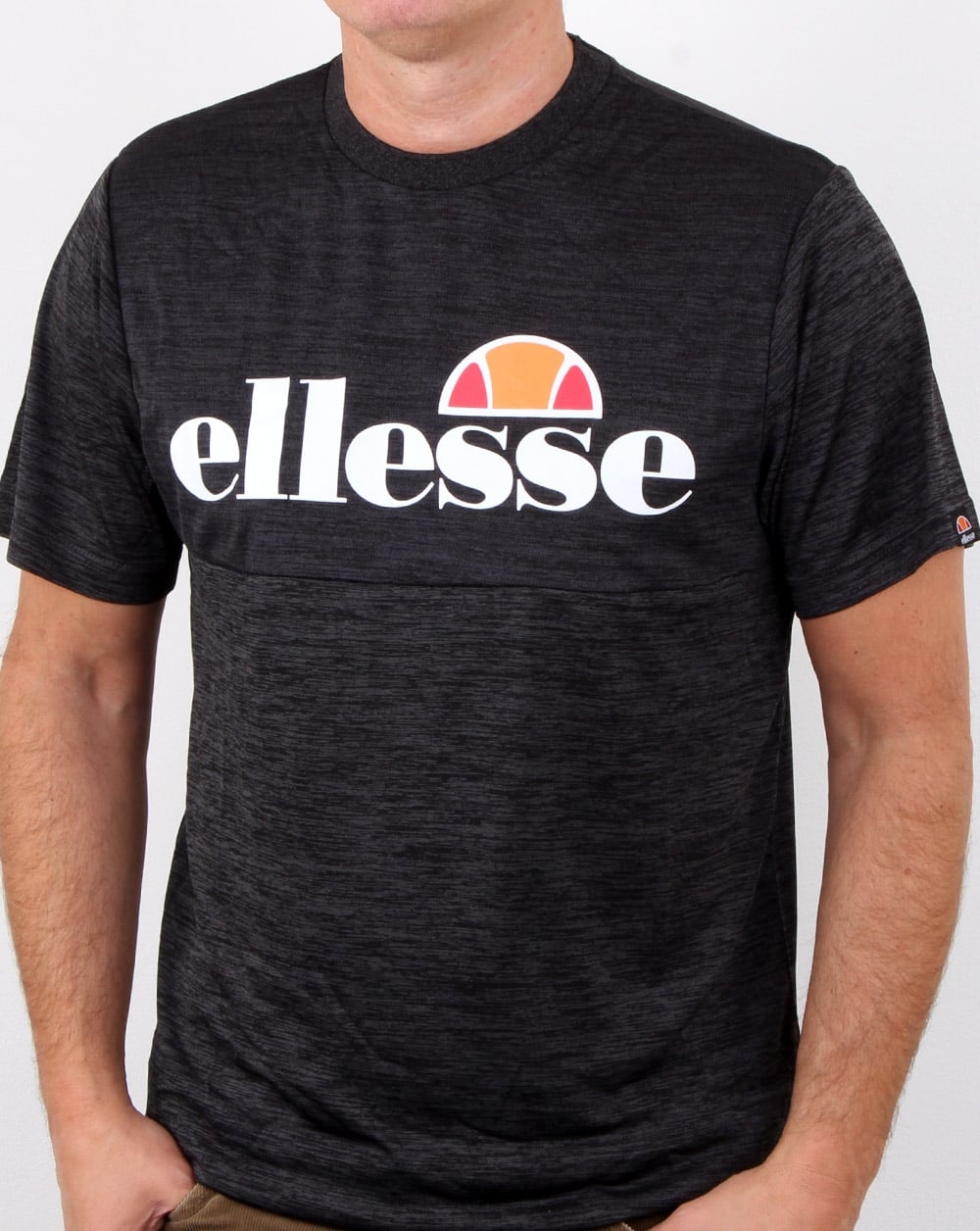 Ellesse Canzi T Shirt Black Marl