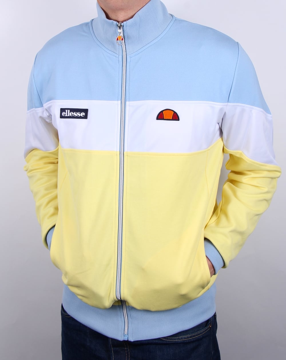 Ellesse Caprini Trainingsjacke Zitrone/Weiß/Himmelblau