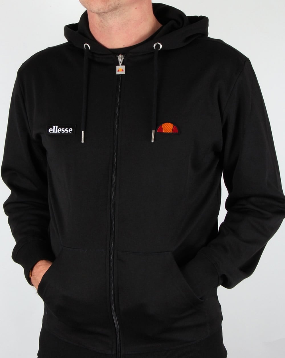 Ellesse – Cervo – Trainingsjacke mit Kapuze in Schwarz