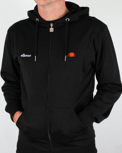 Ellesse – Cervo – Trainingsjacke mit Kapuze in Schwarz