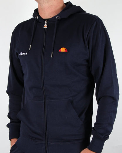 Ellesse – Cervo – Trainingsjacke mit Kapuze in Marineblau