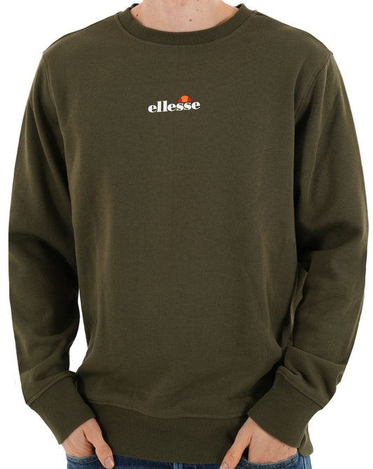 Ellesse Ellesse Sweatshirt mit Logo auf der Brust Khaki