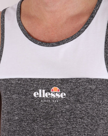 Ellesse – Christiano – Weste in Weiß/Anthrazit