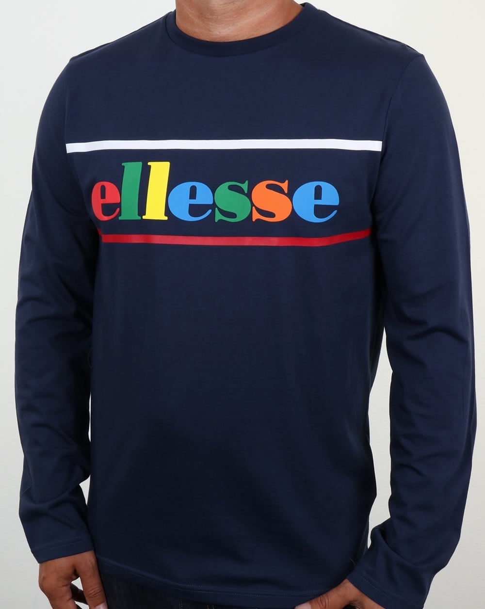 Ellesse Colours Long Sleeve T Shirt Navy