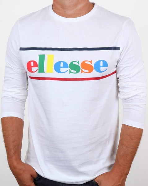 Ellesse Colours Long Sleeve T Shirt White
