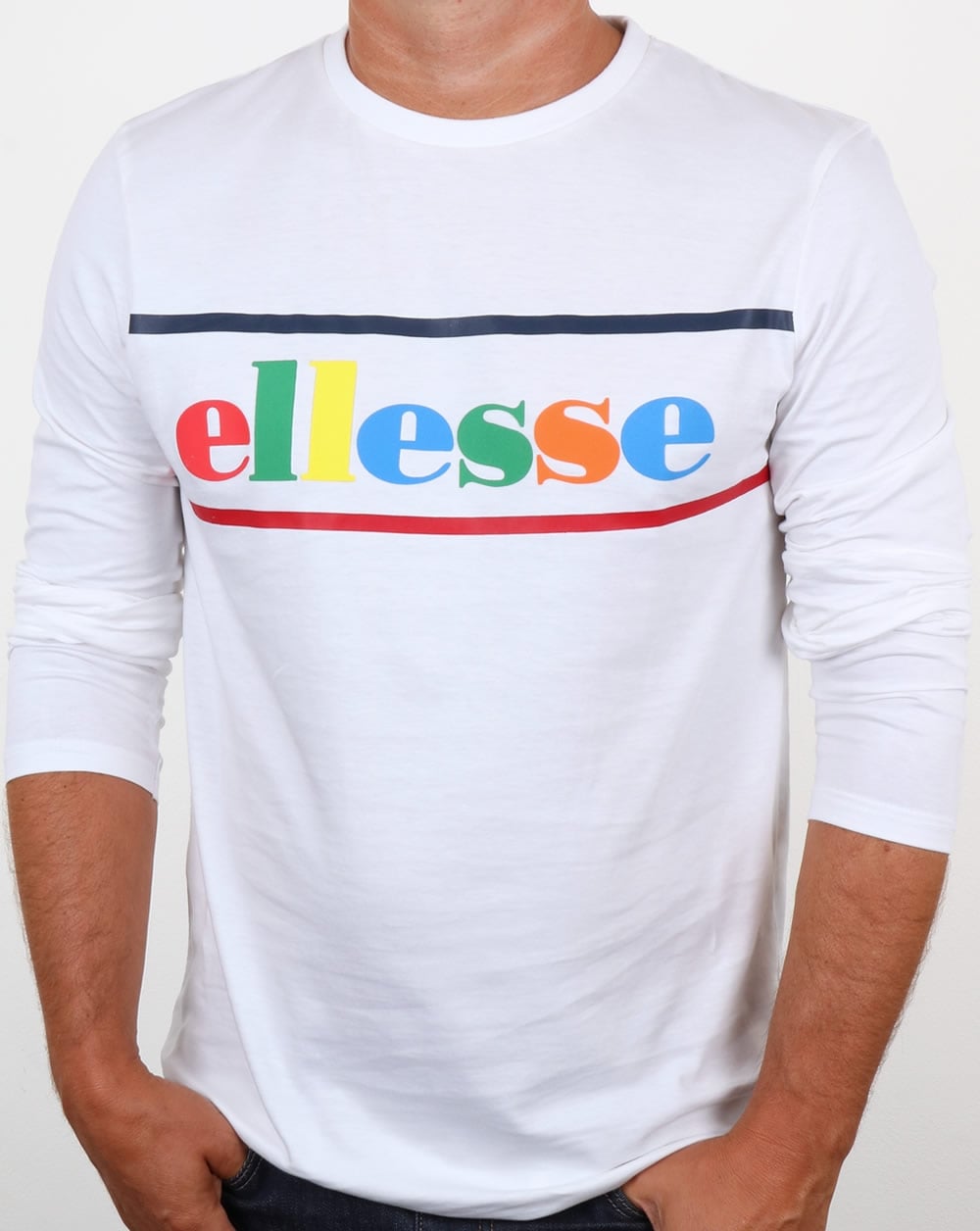 Ellesse Colours Long Sleeve T Shirt White