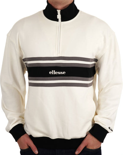 Ellesse – Cossoine – Oberteil mit 1/2 Reißverschluss in Off-White