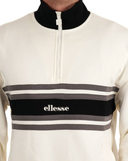 Ellesse – Cossoine – Oberteil mit 1/2 Reißverschluss in Off-White